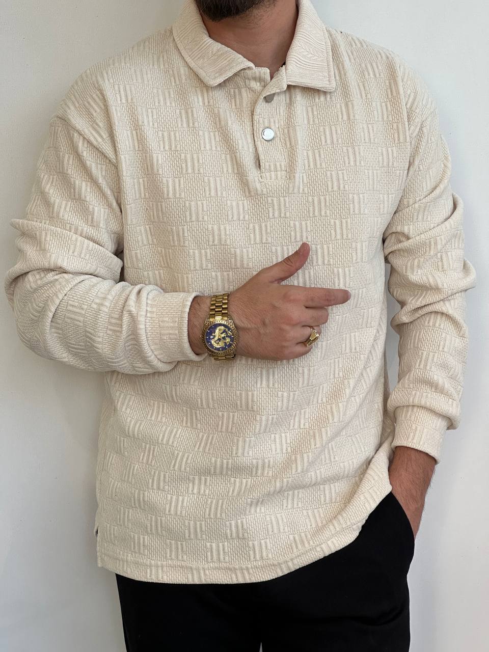 بلوز مخمل دو دکمه